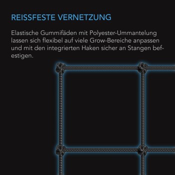 AC Infinity Growzelt Pflanzennetz elastisch, 150x150 cm