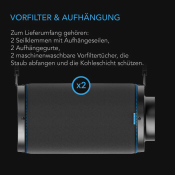 AC Infinity Aktivkohlefilter 1308m³/h ø200mm