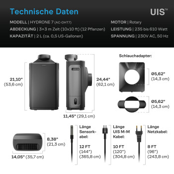 AC Infinity Hydrone 7 Luftentfeuchter mit KI-gestützter VPD-Intelligenz