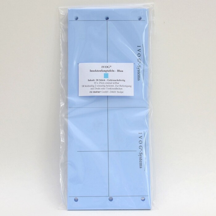 Blaue Leimtafeln gegen Thripse 20 Stück je 10x25 cm