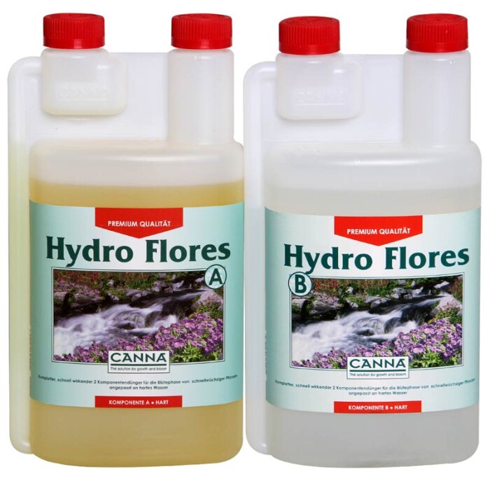 CANNA Hydro Flores A+B 1L, 5L, 10L hartes Wasser