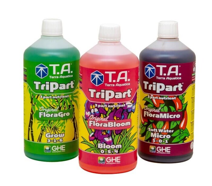 GHE TriPart Set weiches Wasser 1L, 5L, 10L (Flora Series)