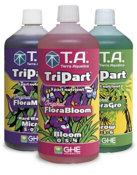 GHE TriPart Set hartes Wasser 1L, 5L, 10L (Flora Series)