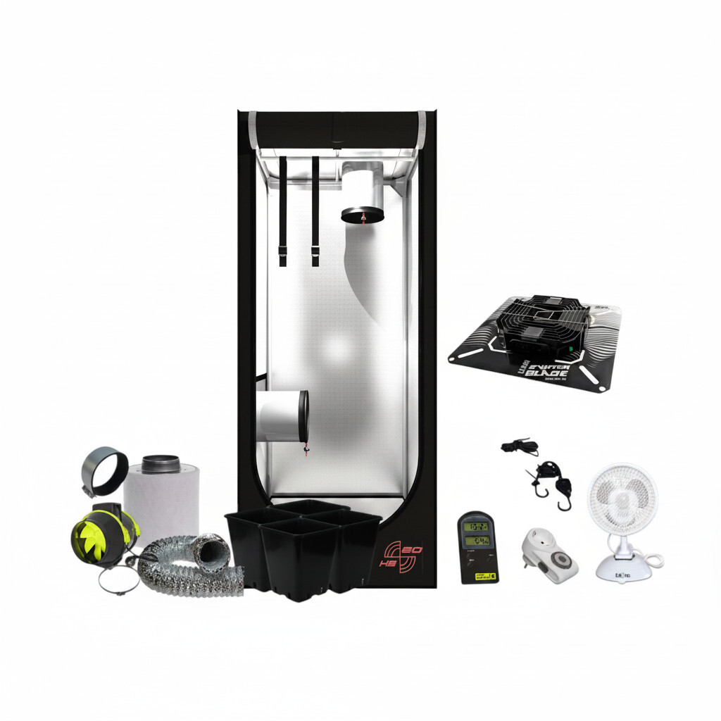 Secret Jardin 60x60x160 cm Growbox Set LED Greenception GCx4 PWR 160W