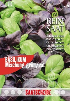 Bio Basilikum-Mischung grün/rot