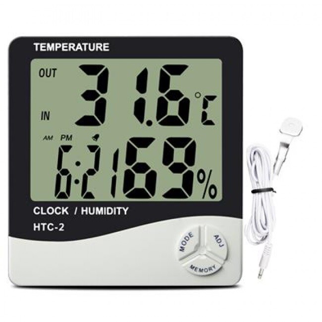 Digital Series Indoor/Outdoor Thermometer, Hygrometer, Uhr inkl. externen Fühler 2m